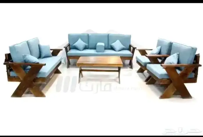 جلسة خارجية كراسي حديد كراسي خشب 4