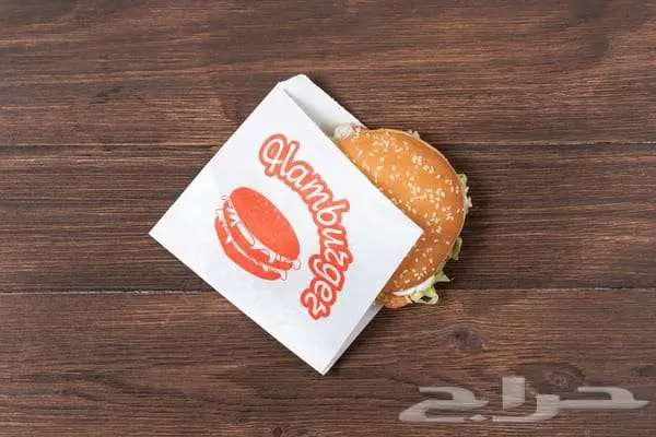 طباعة أكياس برقر ورقية   ورق برجر 4