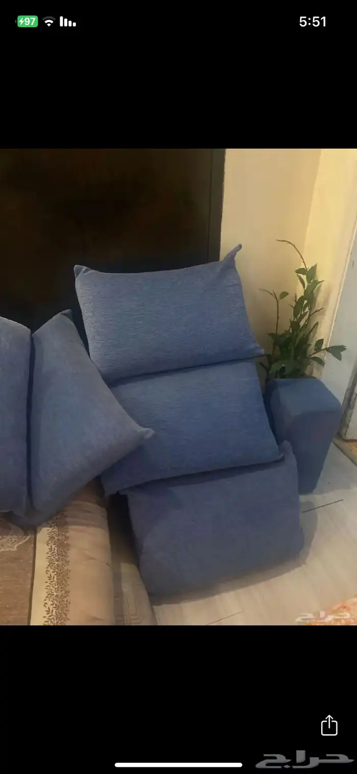 كنب ارضي ومركا3 حبات و 12 حبه كنب اللون موجود موضح قدامكم 0