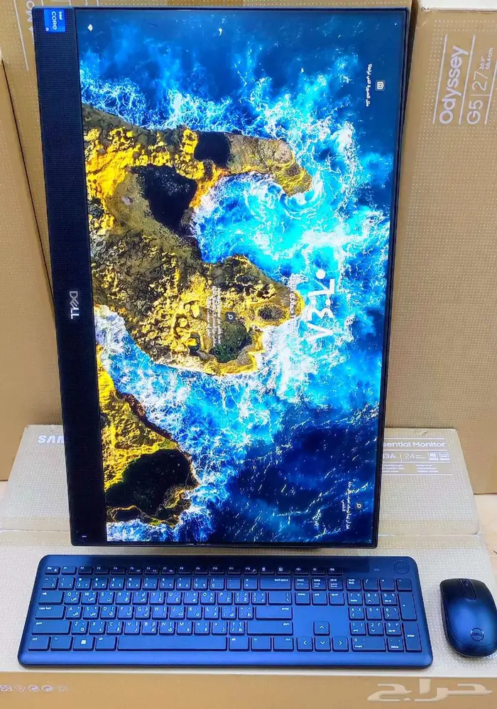 كمبيوتر مكتبي شامل_الكل في واحد_دل DELL_أخو الجديد_i5_شاشة24 11