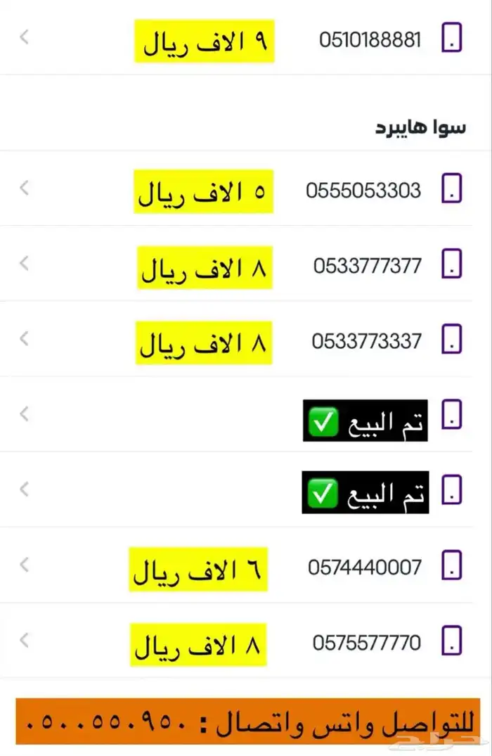 ارقام مميزة جدا 0