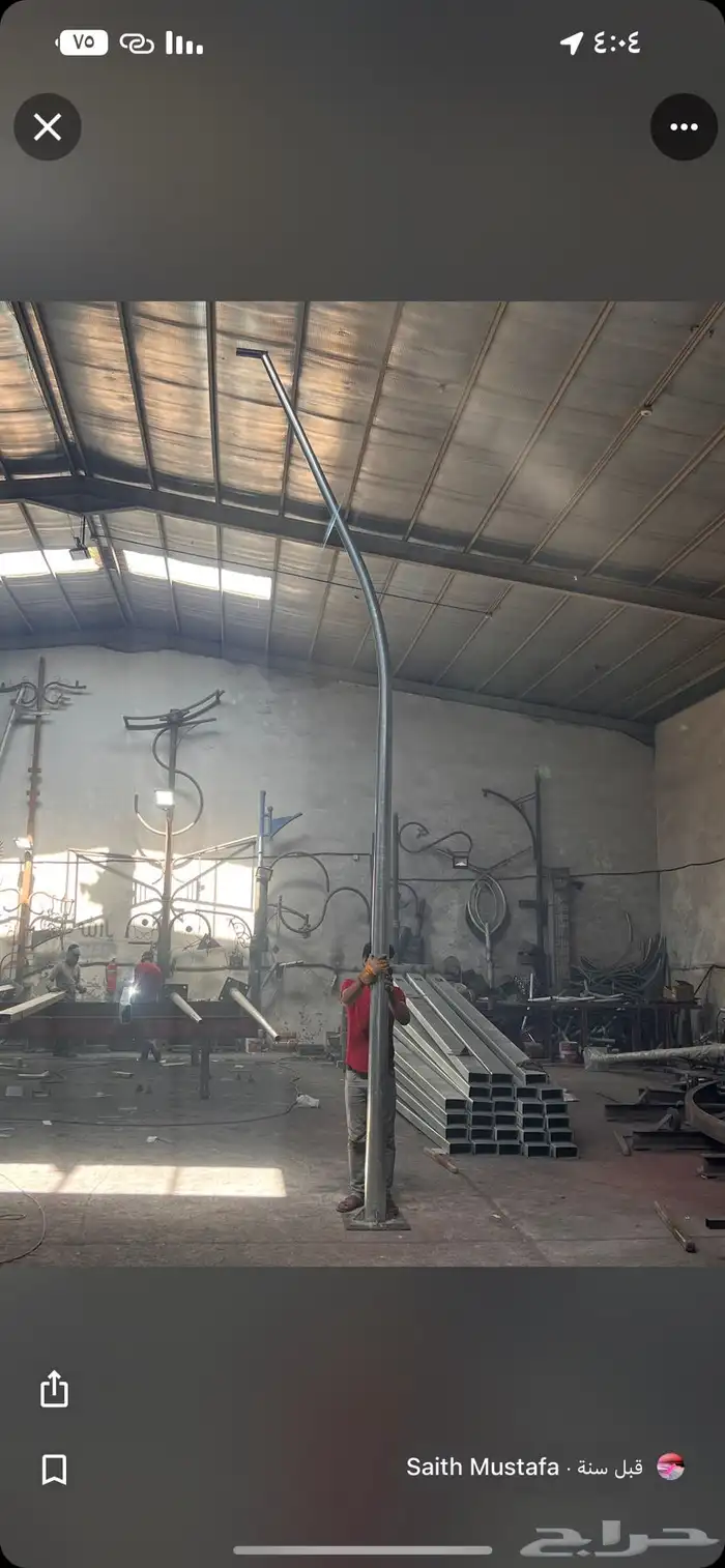 اعمدة وإنارة اعمدة مضلعه 12