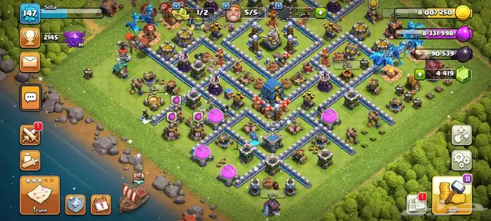 قرية كلاش اوف كلانس تاون هول 12 فل ماكس Clash of Clans 2