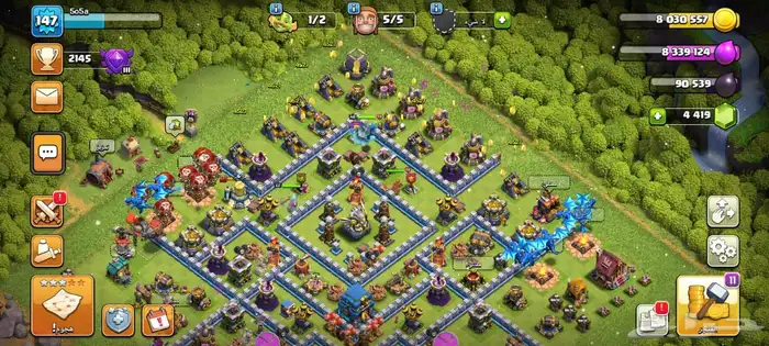 قرية كلاش اوف كلانس تاون هول 12 فل ماكس Clash of Clans 10