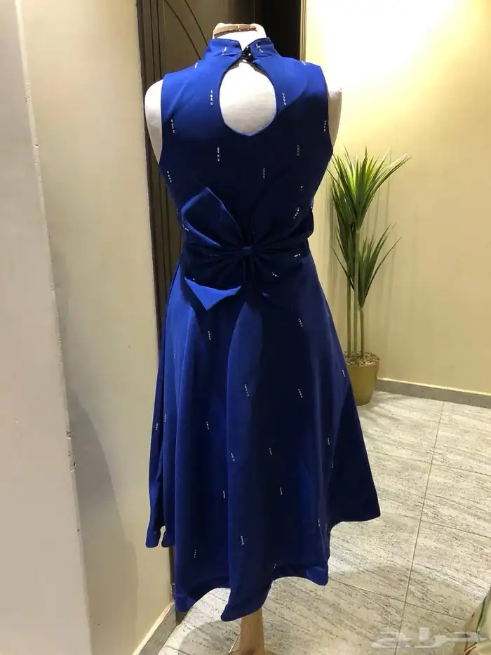 فستان ازرق سهرات زواج مناسبات 3