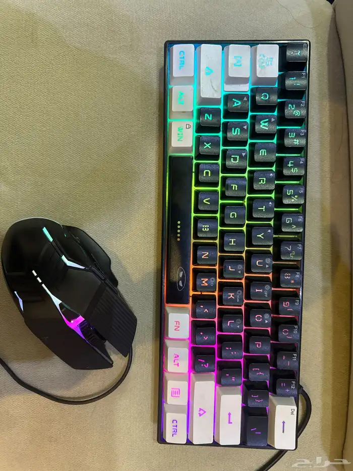 ماوس وكيبورد RgB متعدد الالوان 0