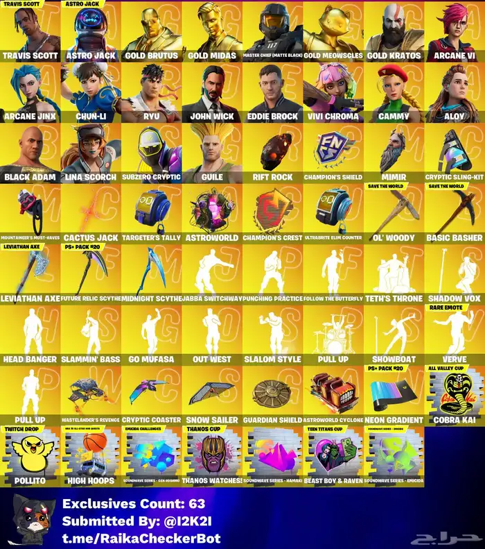 حساب فورت نايت   ترافس سكوت 516 سكن 4