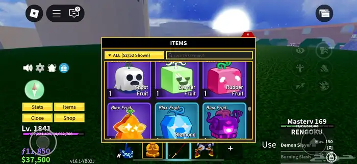 حساب روبلكس بلوكس فروت للبيع 5