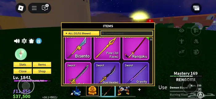 حساب روبلكس بلوكس فروت للبيع 0