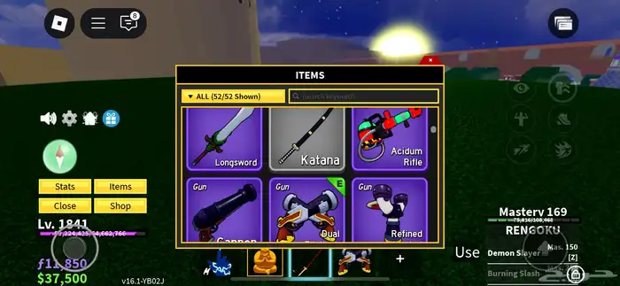 حساب روبلكس بلوكس فروت للبيع 1