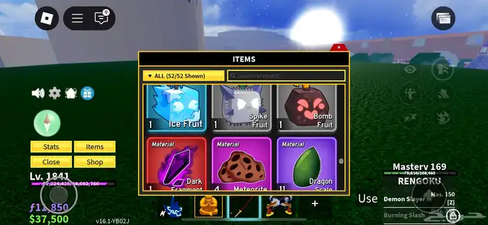 حساب روبلكس بلوكس فروت للبيع 6