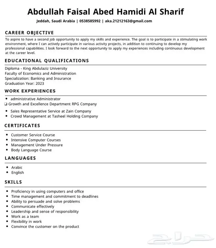 مصمم سيرة ذاتية باحترافية ودقة 0
