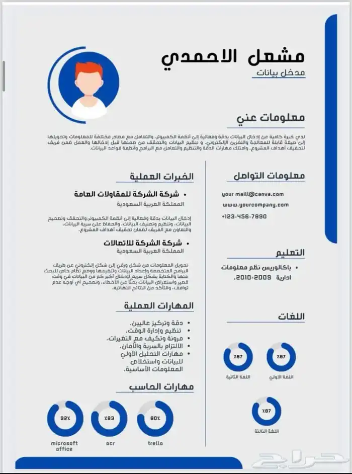 مصمم سيرة ذاتية باحترافية ودقة 2