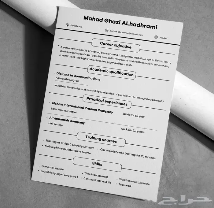 تصميم سيرة ذاتية CV بشكل احترافي 4