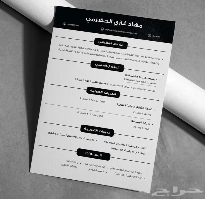 تصميم سيرة ذاتية CV بشكل احترافي 2