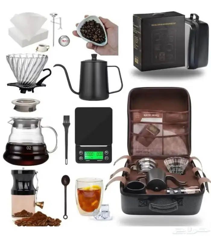 طقم V60 مكون من 12 قطعة لتنقيط القهوة مع حقيبة أدوات 2
