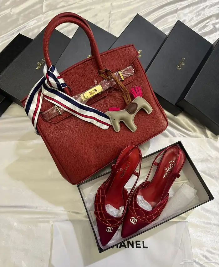 اطقم شانيل وطقم هرمز طقم ميو ميو ((( كعب مع شنطه 4