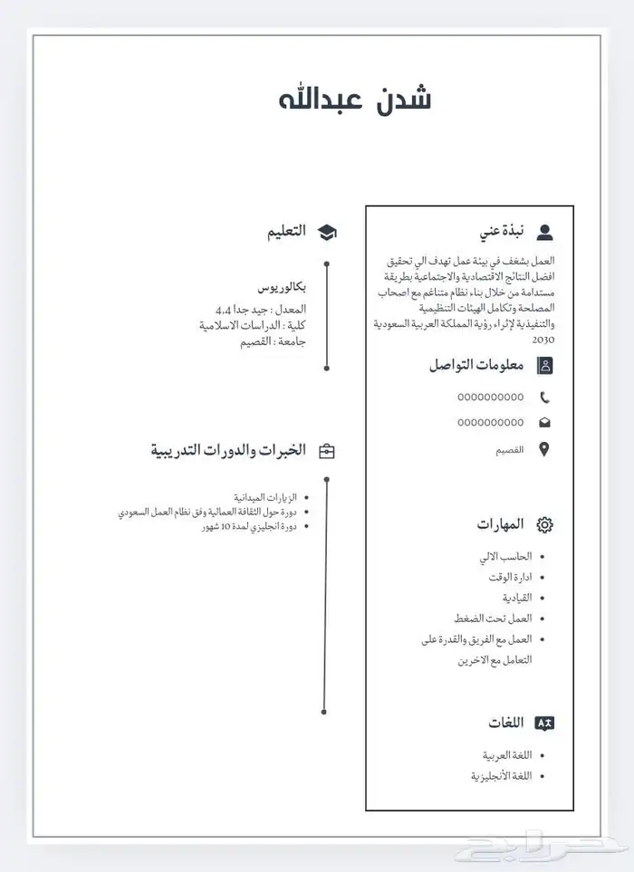 سيرة ذاتية بسعر رمزي 2