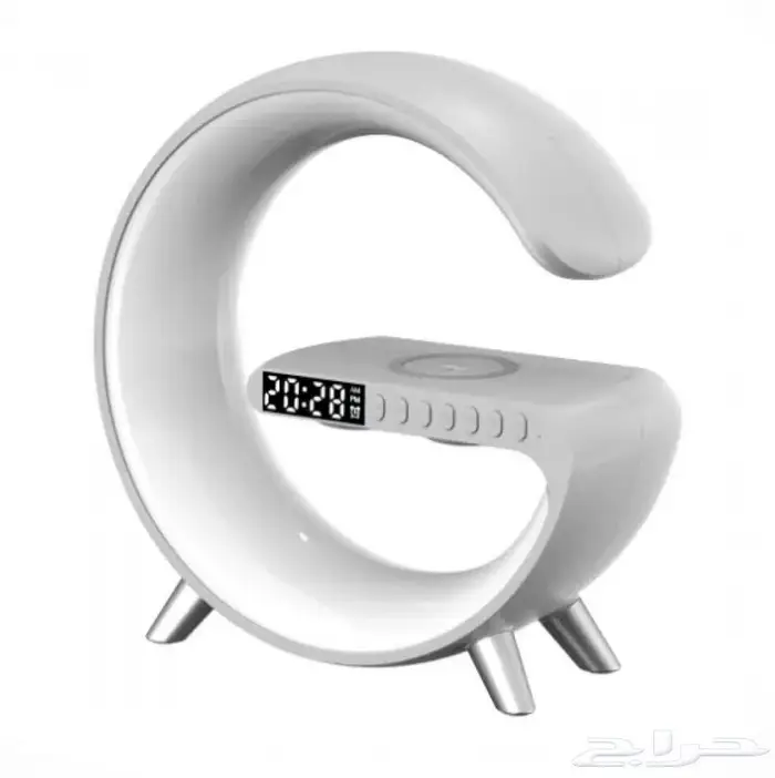 شاحن لاسلكي مع إضاءة ملونة مع مكبرة صوت بلوثوث وراديو 3