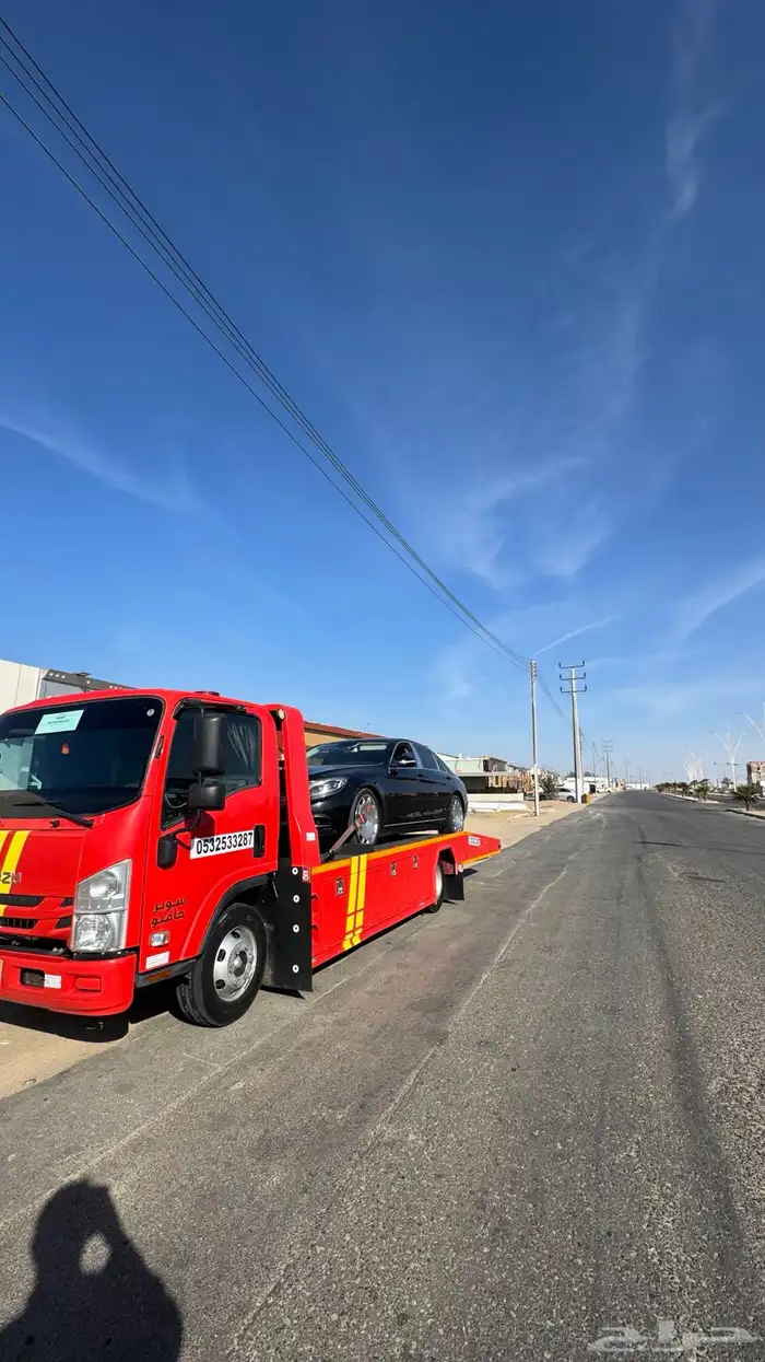 سطحه داخل أملج وخارجها لنقل سيارات المتعطله والجديده 1