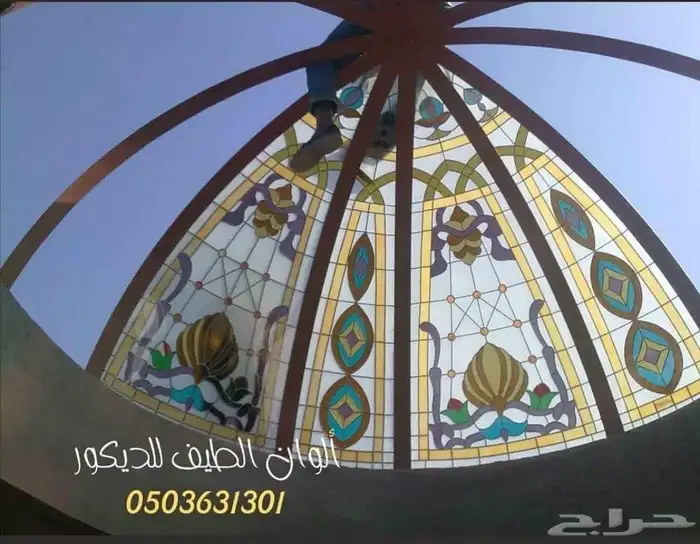 مرايا وابواب و زجاج معشق وملون و أبواب 11