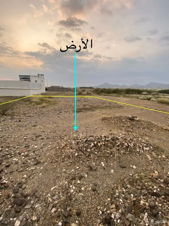 أرض للبيع رجال المع مخطط بني زيد شارعين 20 و 15 بصك 1