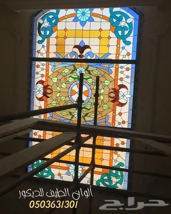 مرايا وابواب و زجاج معشق وملون و أبواب 13