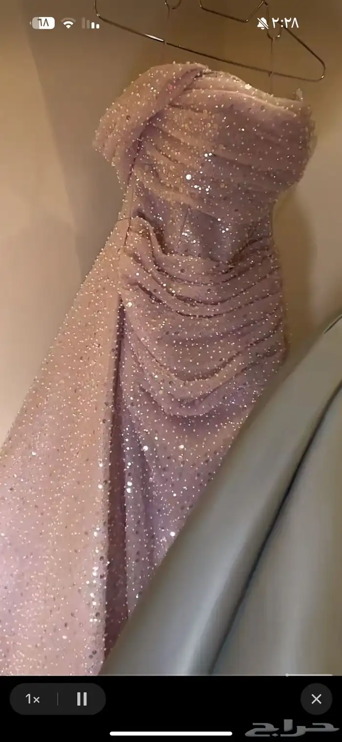 فستان بنفسجي مقاس ميديم 1