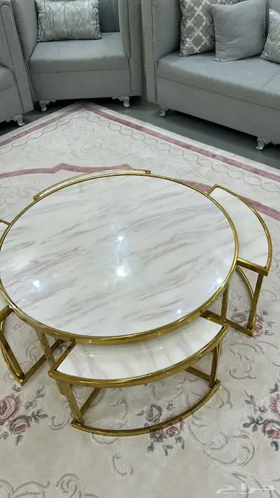 كنب 14 شخص ثلاث كبار وثلاث كراسي وأريكه فصلته عند الرضيمان 4