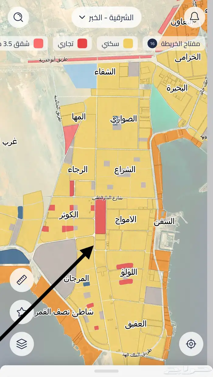 للبيع انصاص اراضي زاوية بمخطط دانة العزيزية 814 بعزيزية خبر 1