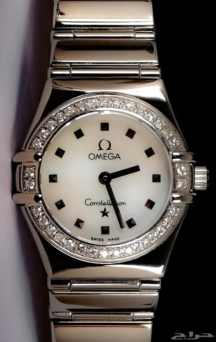 ساعة اوميغا ماي تشويز Omega الماس و صدف نسائيه 2