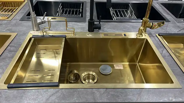 مجلى مطبخ حوض وحوضين نانو وعادي مقاسات مختلفه جديد 23