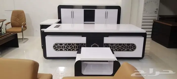 مكاتب اخضر مكتب مدير مكاتب جلد كنب جلد كراسي لون اخضر 27