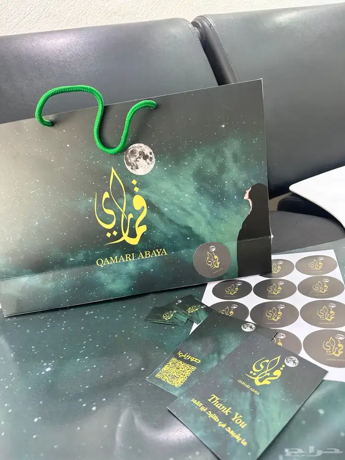 طباعة بكجات تغليف عبايات أكياس ليبل قماش كروت شكر ستكر 0