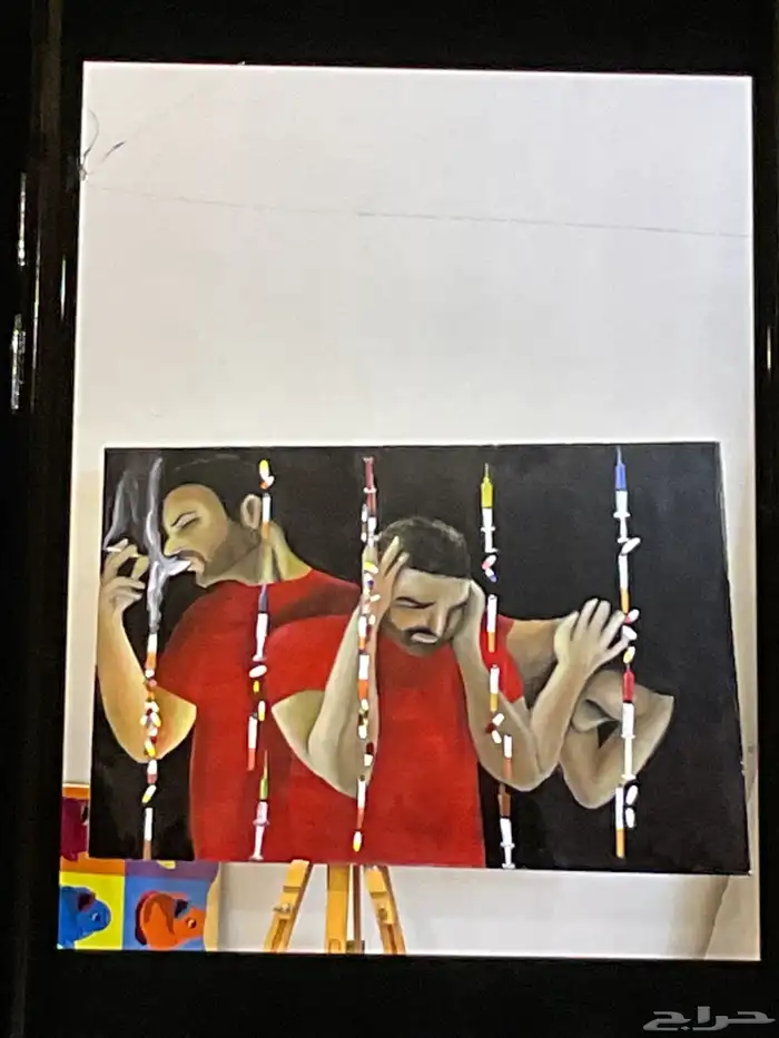 لوحات فنيه ورسمات ملونه ومرسومه باليد للبيع 5