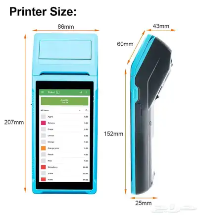 جهاز كاشير متنقل سهل جدا ضمان سنه يدعم Loyverse Pos 5