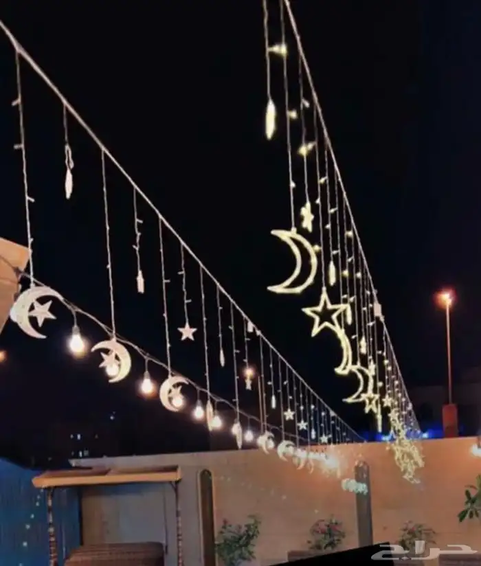 زينة رمضان هلال نجمة مضئيئة إضاءات رمضانية 12