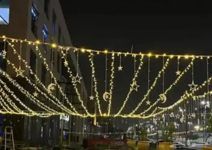 زينة رمضان هلال نجمة مضئيئة إضاءات رمضانية 8
