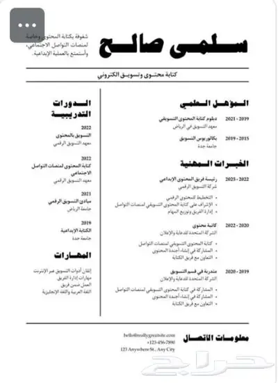 سيرة الذاتيه سيفي CV عرض خاص محدوده لمدة 24 ساعه و ينتهي 2