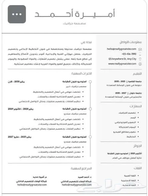 تصميم سيرة ذاتية عرض خاص محدوده لمدة 24 ساعه و ينتهي 0