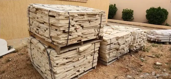 حجر عشوائي الرياض- ابيض   اصفر   كريمي 5