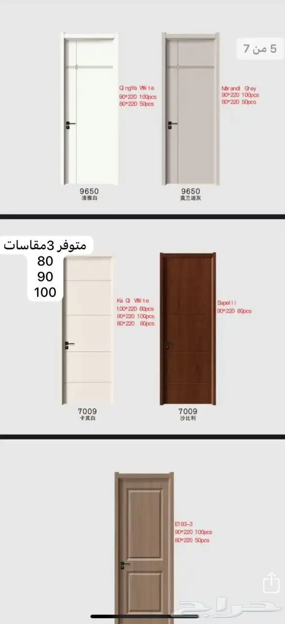 أبواب WPC أبواب خشب 26