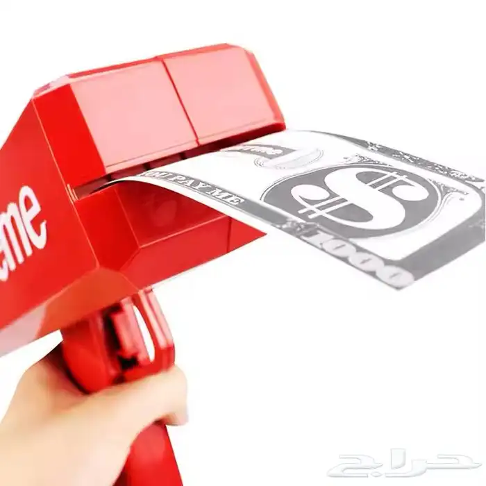 لعبة مسدس الفلوس - مسدس اطلاق الاموال باللون الأحمر المميز 4