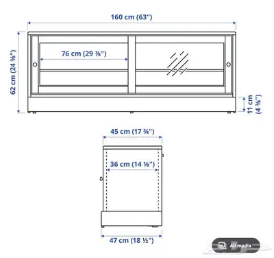 طاولة تلفزيون من أيكيا TV Table Havsta IKEA 3