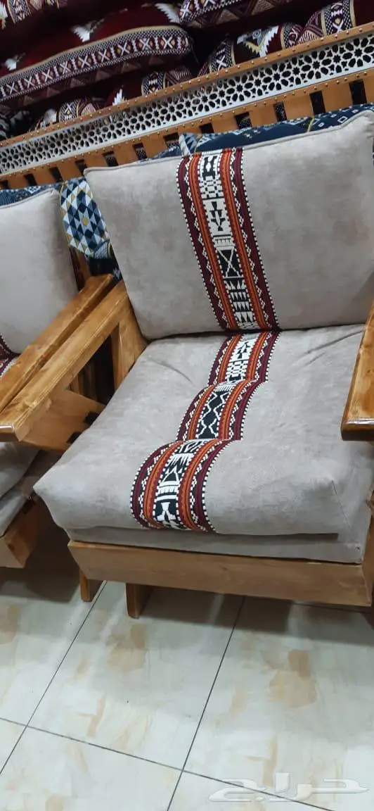 طقم جلسات خارجية 7 أشخاص اسفنج الجلسه دبل 2