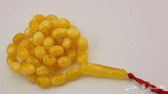 سبحة كهرمان طبيعي حجم جامبو 4