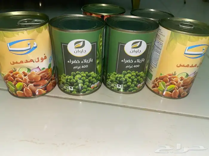 للبيع مكرونه وفول معلب وبازلاء معلب 3