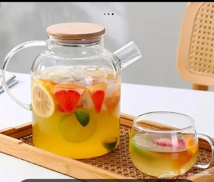 ابريق عجيبه زجاجي لتحضير شاي وعصيرات وايشاء ساخن 0