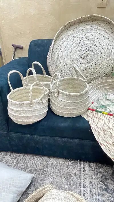 صناعة يدويه بسعف النخل 22