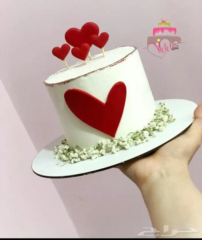 كيكات الحب  زكرى_زواج_ميلادزوجتي كيك قلب 11